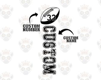 Football Mom Shirt With Kids Name & Jersey Number Svg Png, Custom Football Svg, Custom Football Name Svg, Custom Football Number Svg