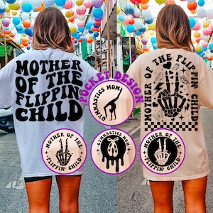 Mother Of The Flippin&#39; Child Svg, Gymnastics Mom, Gymnastics Svg, Gymnastics Lover Svg, Sports Svg, Gymnastics Shirt Svg, Wavy Stacked Svg