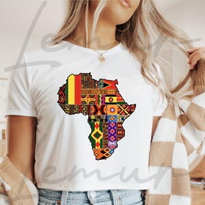 Carte de l'Afrique PNG, histoire des Noirs Png, motif tribal africain Sublimation Design, histoire des Noirs Png, Afro-américain Png, Juneteenth Png image 4