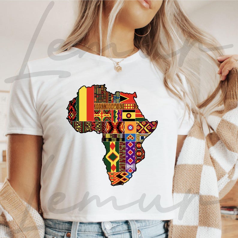 Carte de l'Afrique PNG, histoire des Noirs Png, motif tribal africain Sublimation Design, histoire des Noirs Png, Afro-américain Png, Juneteenth Png image 4