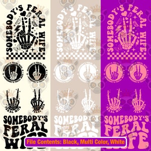 Somebody's Feral Wife SVG, Feral Wife Svg, Motivational Svg, Mom Svg, Funny Women Svg, Best Mama Svg, Women Shirt Svg, Wavy Stacked Svg