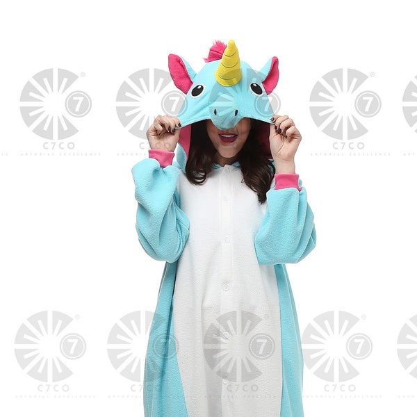 Handmade Cute unicorn Kigurumi for Adults - Adults cosplay - unicorn cosplay - -Animal Pajamas Adult Costume  outfit  - cosplay gifts