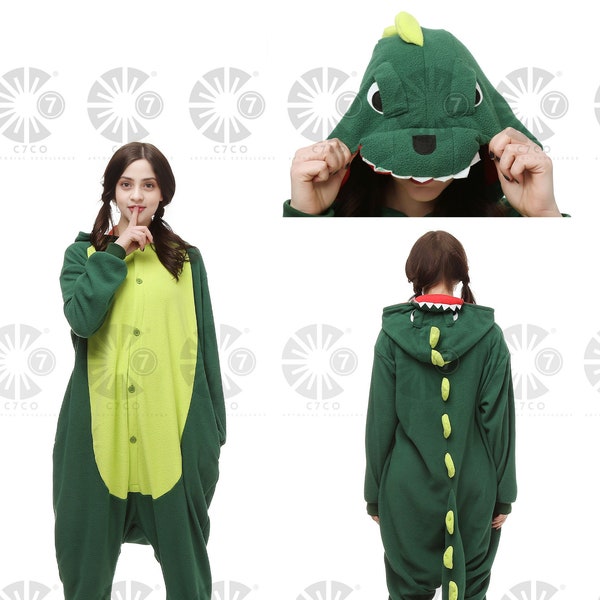 Kigurumi de dinosaurio hecho a mano para adultos - Cosplay para adultos - Cosplay de dinosaurio - Romper -Pijama de dinosaurio Traje de disfraz para adultos - regalos de cosplay