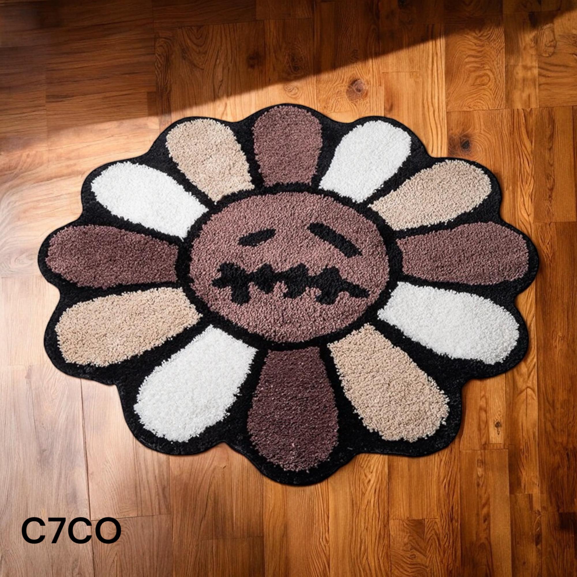 Handmade Tufted Flower Rug - Travis Scott X Murakami Rug Handmade Tufted Flower Rug - Travis Scott X Murakami Rug