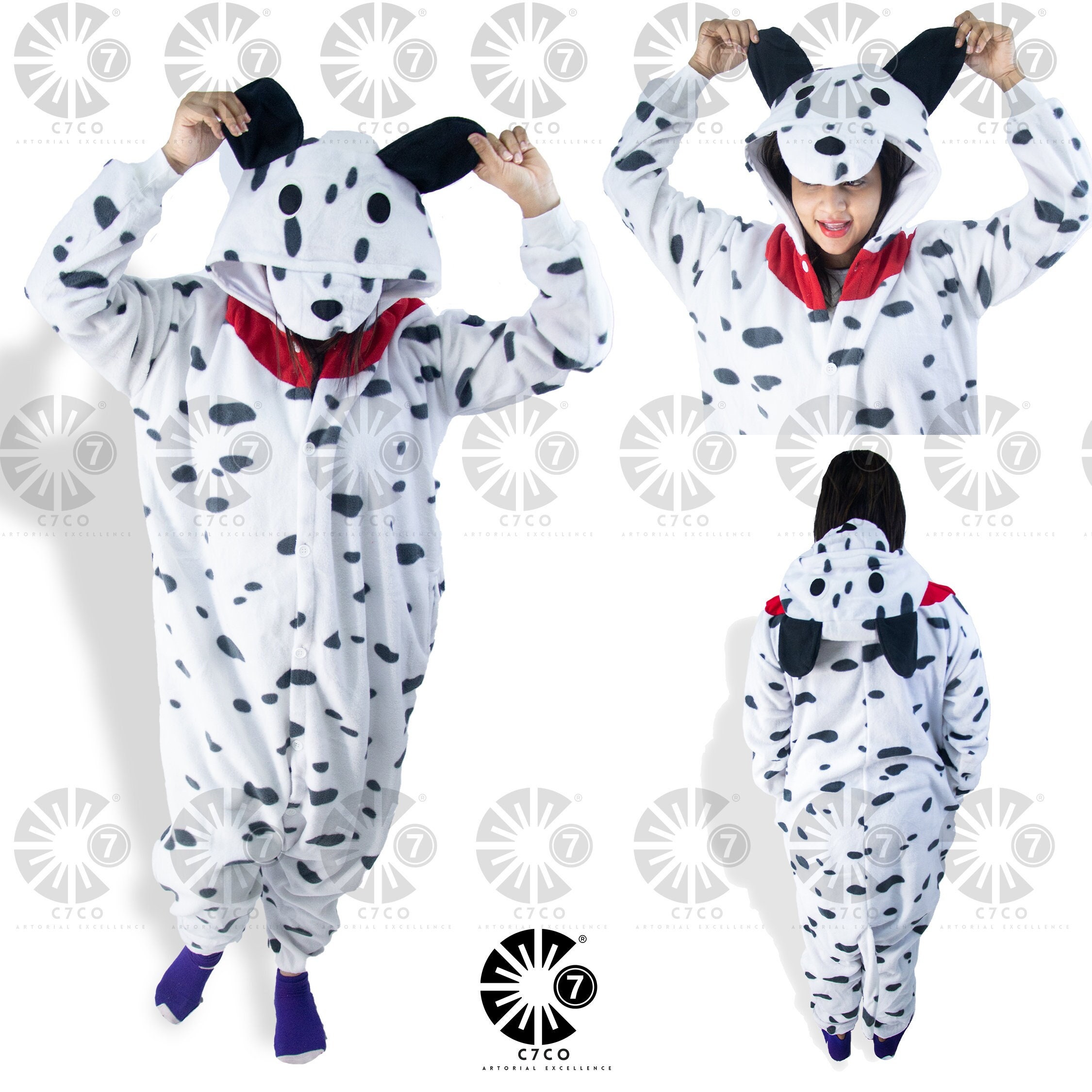 Handmade Dalmatian Kigurumi for Adults Adults Cosplay Dalmatian Cosplay Romper dogs Pajamas Adult Costume Outfit Cosplay Gifts Etsy UK