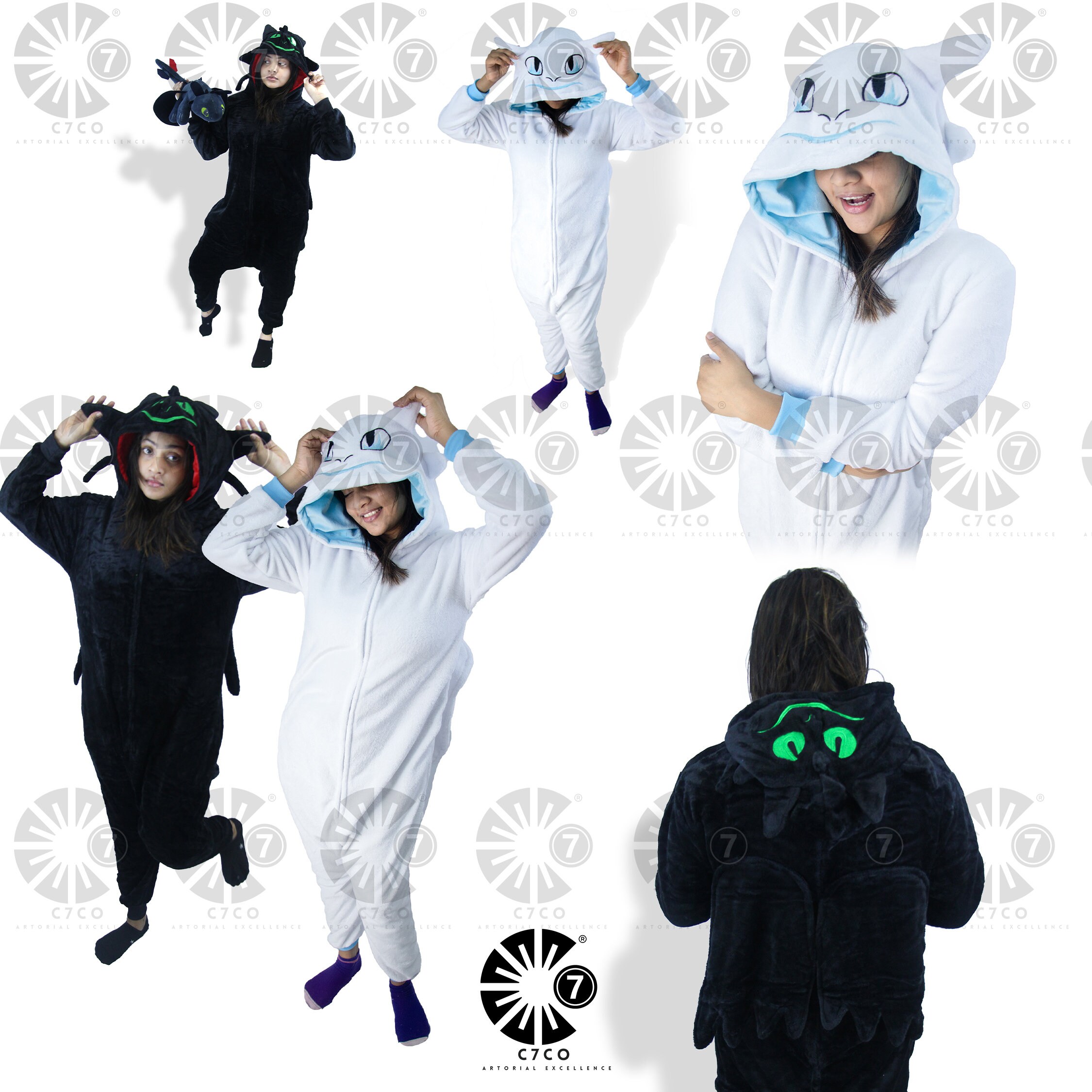  Toothless Costume Pajamas Dragon Tail Animal Onesie