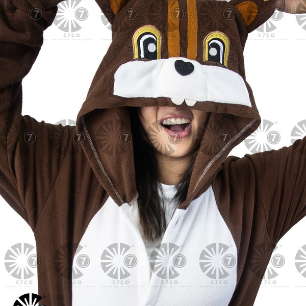 Costume Scoiattolo Per Adulti – Taglia Large, Morbido Pelo Sintetico, Completo Di Cappello E Coda
