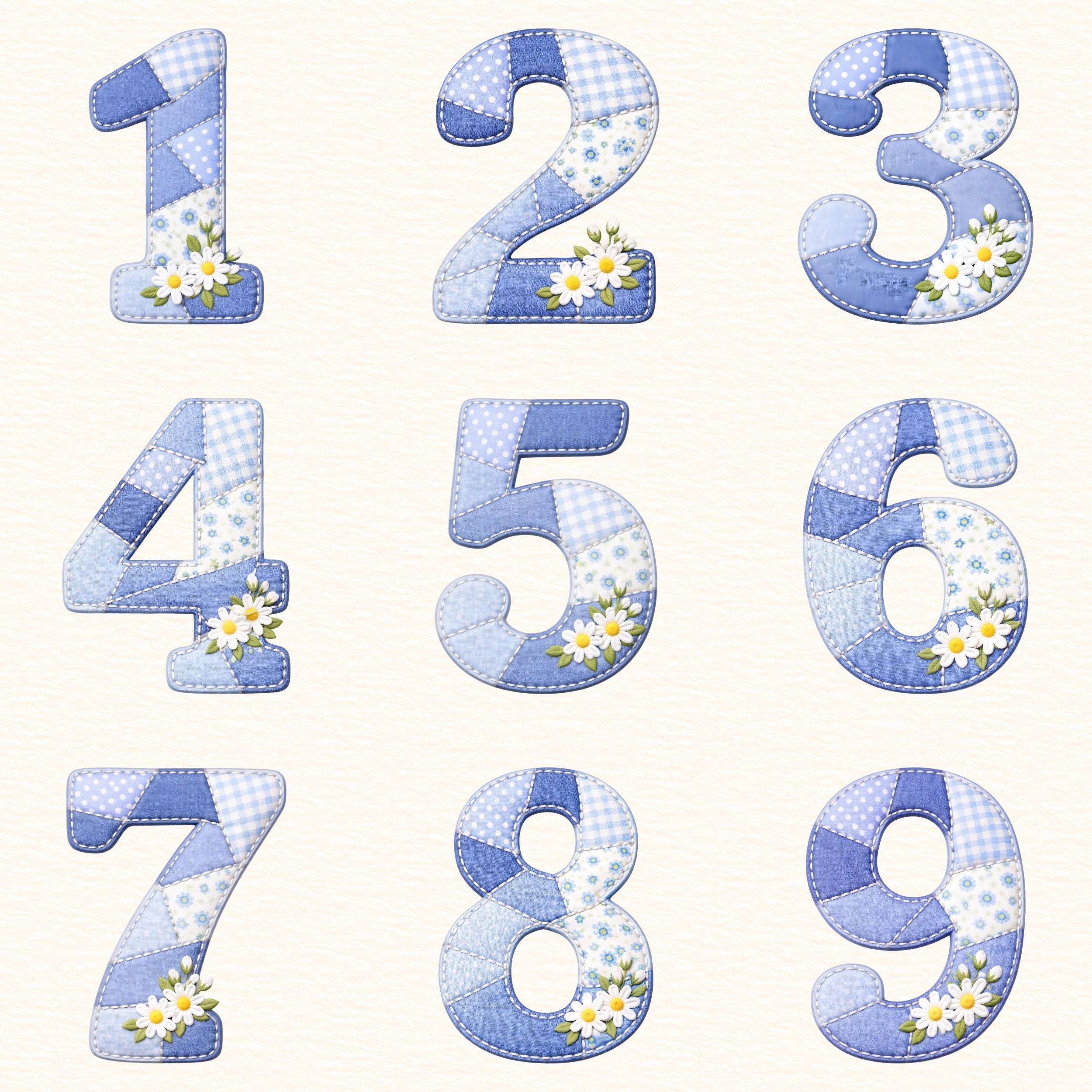 Faux Embroidered Alphabet PNG Bundle, Faux Quilted Patchwork Letters ...