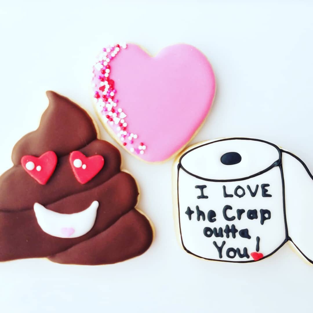 Funny Gift Set Cookies Poop Emoji Cookiesfunny Cookies Gift Etsy