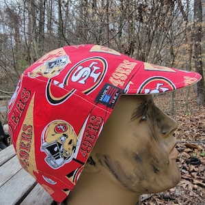 San Francisco 49ers red Welding cap: 100% cotton, SF 49ers print