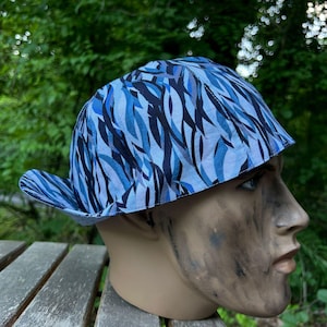 Welding cap 100% cotton  blue  water caps made in USA