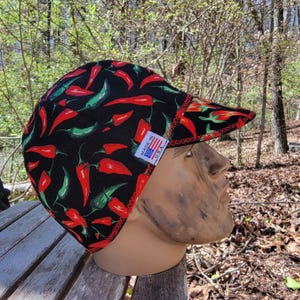Red pepper Welding cap, 100% cotton, USA Bikers caps, made in USA