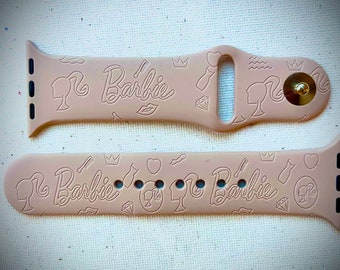 Barbie inspired embossed watch straps