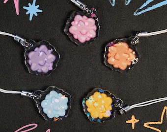 Conpeito Candy Phone Charm: Star Holo Acrylic Keychain