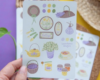 Cottagecore Sticker Sheet: Cozy Planner Stickers