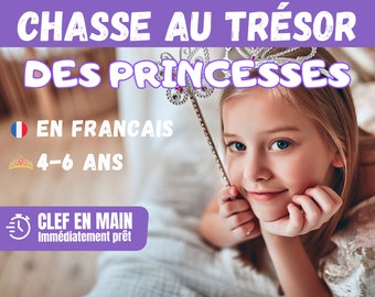 Chasse au Trésor des Princesses | Anniversaire pour Enfants | Clef en main : Imprimez -> Cachez -> Jouez ! | filles 4 5 6 ans