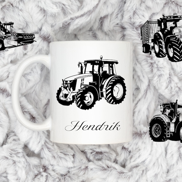 Trecker Tasse - Kaffeetasse - Personalisiert - Tasse - Kaffeebecher mit Namen - Geschenk - Landwirtschaft