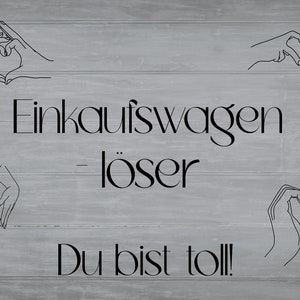 Du bist toll! - Einkaufswagenlöser - Einkaufen - Geschenk - Personalisiert - Einkaufschip - Beste Freundin - Herz personalisiert