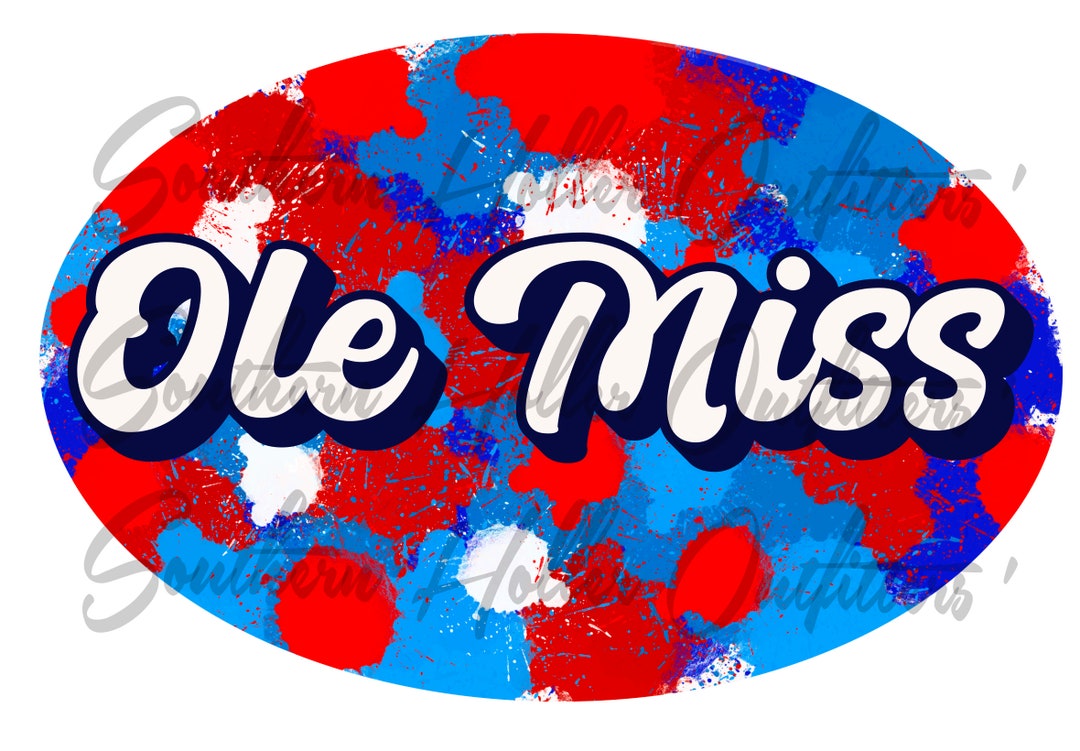 Ole Miss Colors Logo PNG Sublimation Digital Download Etsy