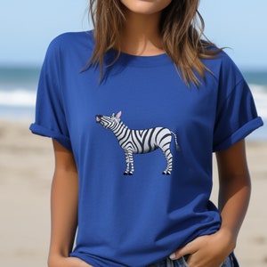 Cartoon Zebra Tee, Zebra Design tshirt, Zebra Tshirt, Safari Animal Shirt, Zebra Lover Tee, Cute Zebra Tshirt, Zookeeper Shirt