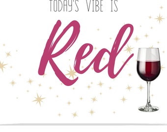 Letrero reversible de vino tinto y blanco, decoración para amantes del vino (impresión digital)