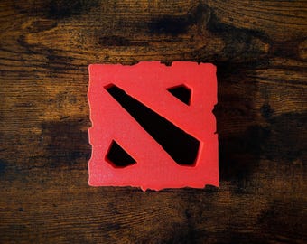 Dota 2 Logo Model | 3D Dota Emblem Wall Art | 3D Printed Desk Ornament for Gamers