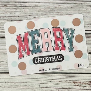 MERRY CHRISTMAS Scratch Off Saving Challenge | Laminated 5mil | A5 size | Save 45