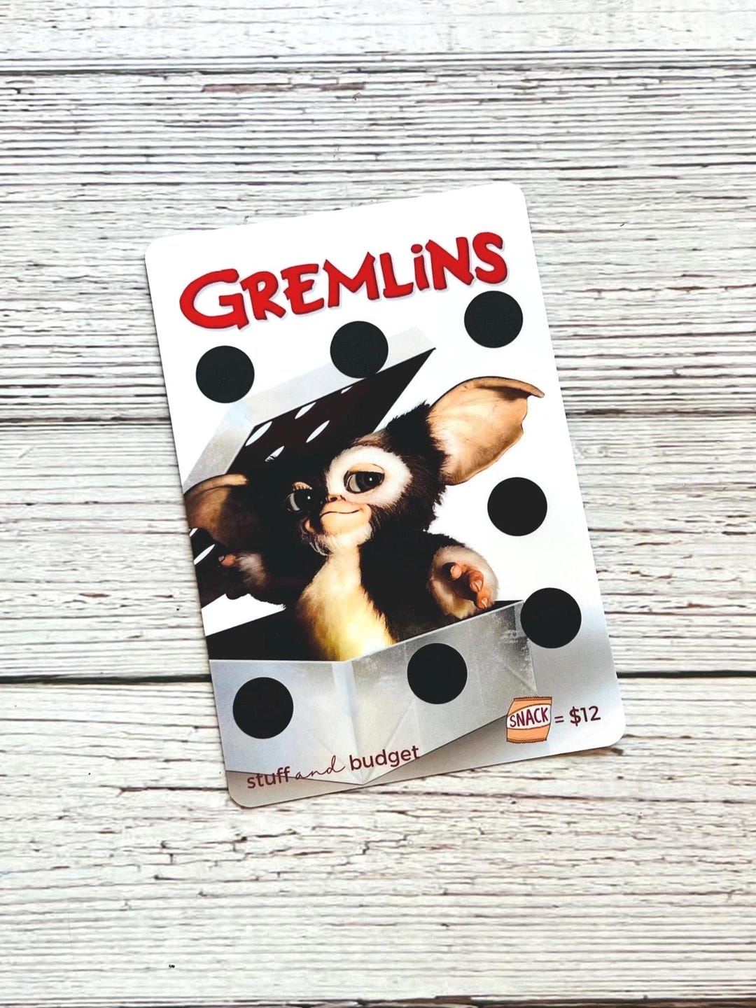 GREMLINS Scratch off Savings Challenge | Mystery Savings - Etsy