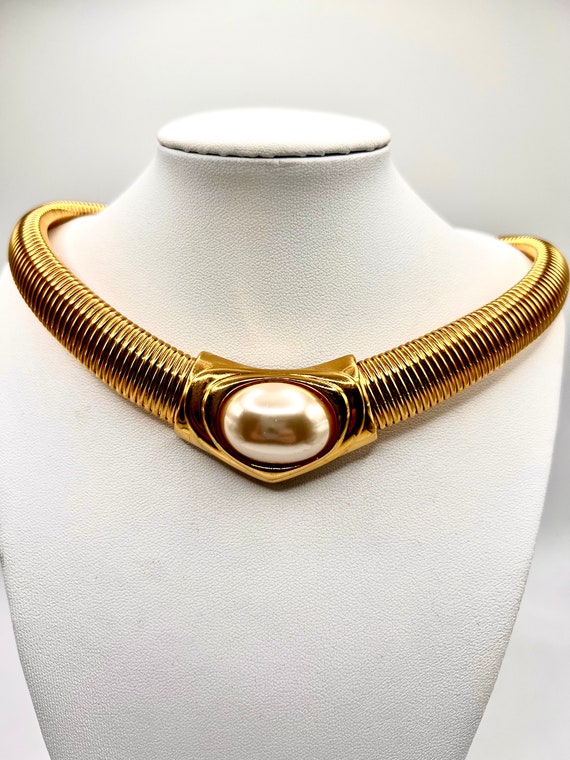 Gorgeous Vtg Napier Goldtone Statement Choker