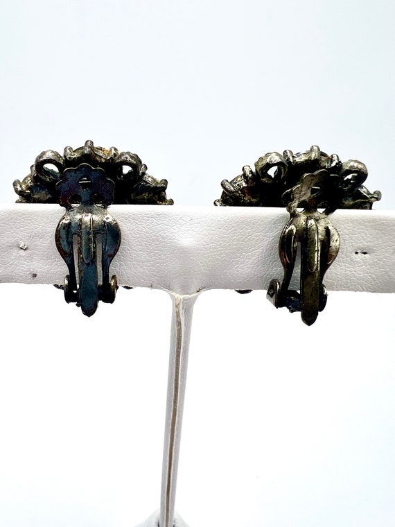 Gorgeous Vtg Weiss Blue Helitrope Stone Earrings - image 5