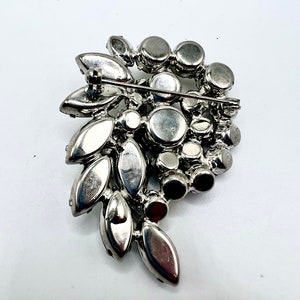 Fabulous Vtg Smokey Rhinestone Brooch Unsigned Weiss Attributes image 5