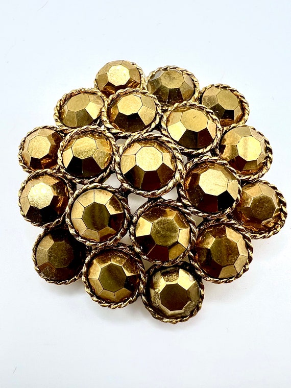 Stunning Signed Weiss Goldtone Rhinestone Brooch … - image 5