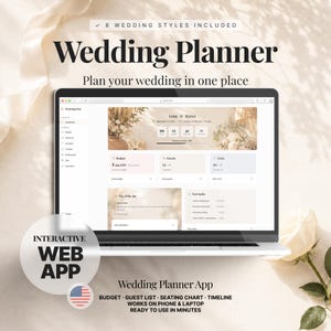 Interactive Wedding Planner for Desktop | Offline Wedding Planning Tool | Budget, Guest List, Visual Seating Chart and Venue Planner