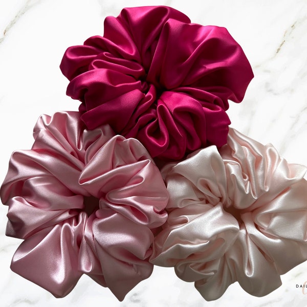 XXL Satin Hair Scrunchie - XXL Jumbo Size - 28 Colours available