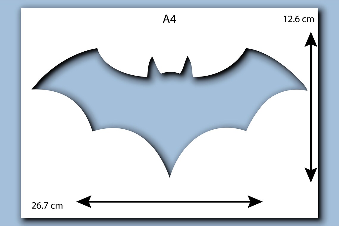 Bat Stencil A5 A4 A3 Size 190 Micron Mylar Reusable Flexible Home Decor ...