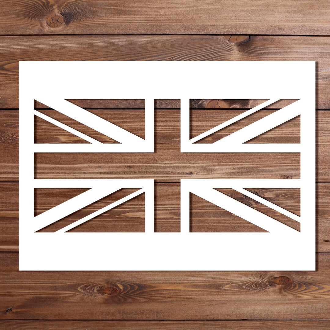 Union Jack Stencil - British Flag for Painting on Wood, Furniture, and ...
