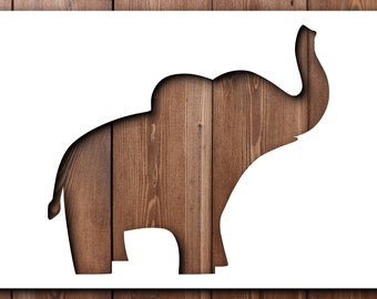 Elephant Stencil A5 A4 A3 Size 190 Micron Mylar Reusable Flexible Home Decor Craft Safari Cute Animal Nursery Pattern Fabric Wall Painting