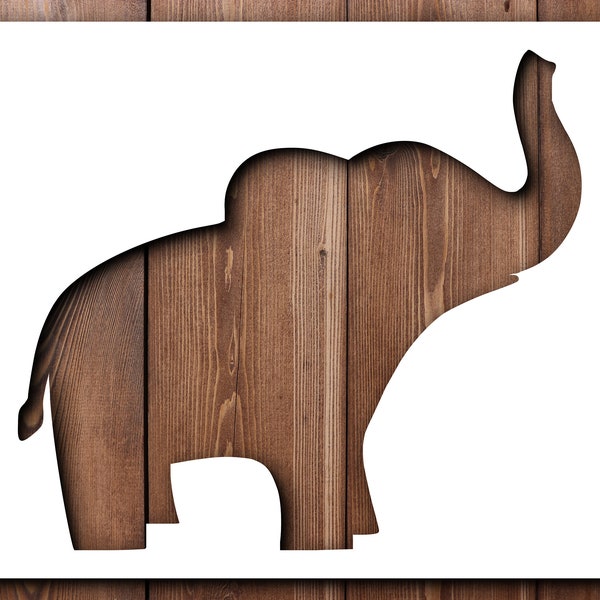 Pochoir éléphant A4 A3 taille 190 microns Mylar réutilisable Flexible décoration d'intérieur artisanat Safari mignon animal pépinière motif tissu peinture murale