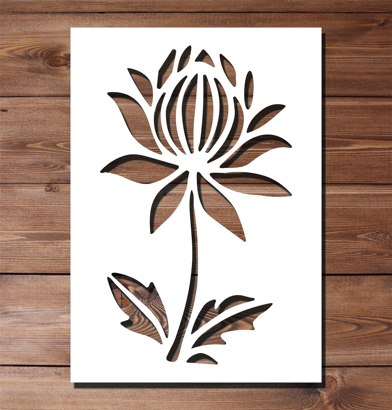 Thistle Flower Stencil - A5 A4 A3 Size 190 Micron Mylar Reusable ...