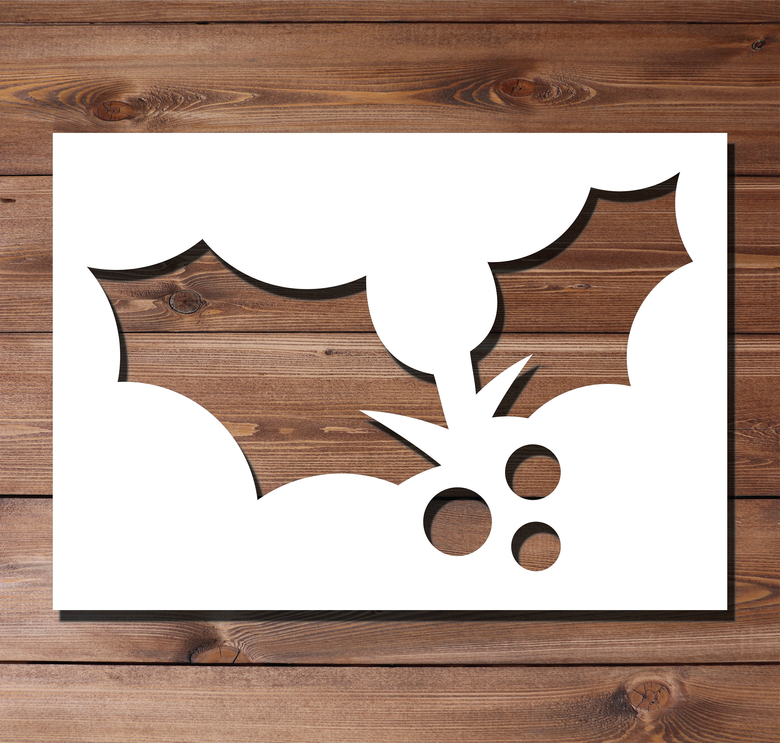 Holly Stencil A4 A3 Size 190 Micron Mylar Reusable Flexible Home Decor ...