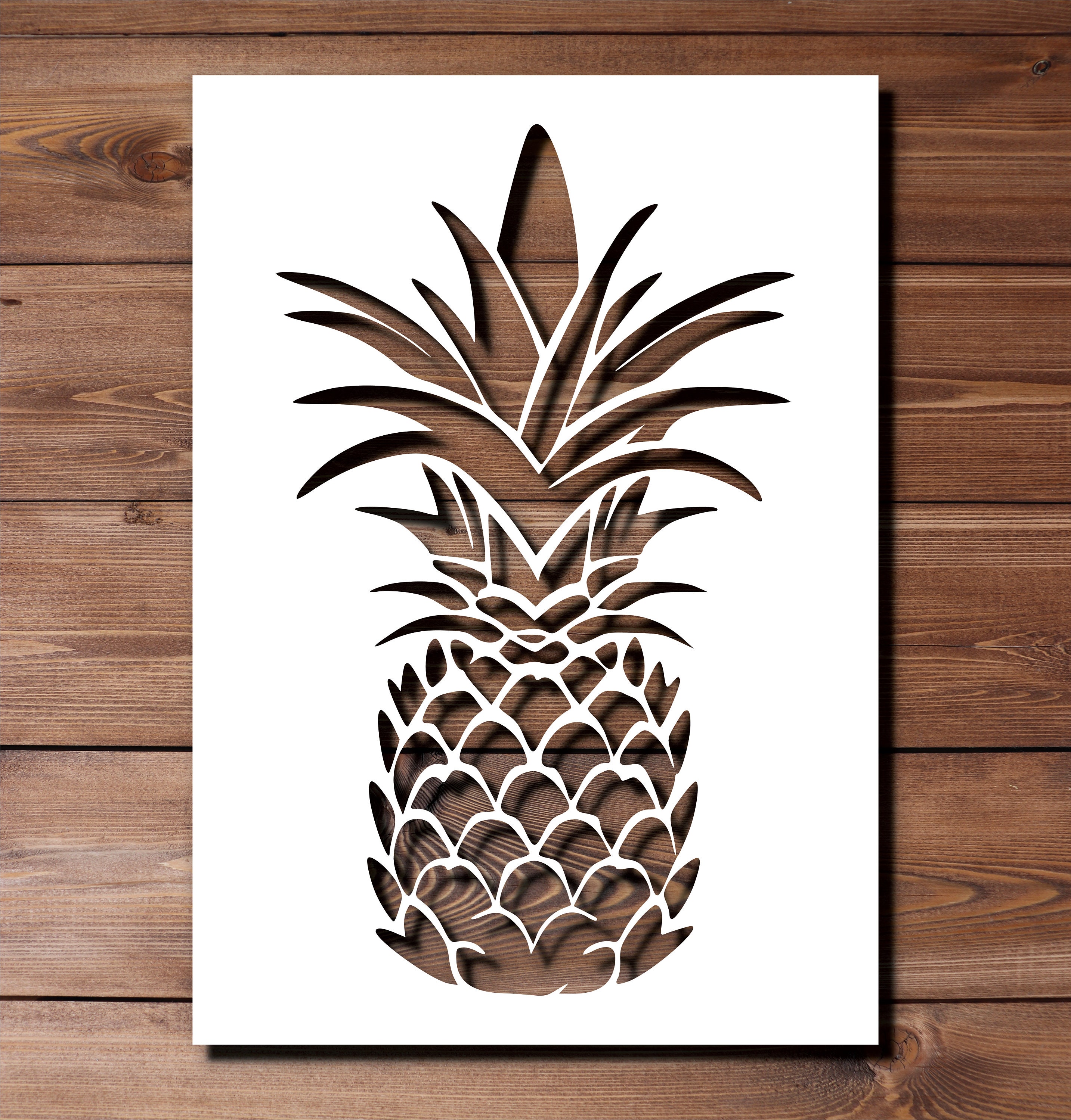 Pineapple Stencil A4 A3 Size 190 Micron Mylar Reusable Flexible Home ...