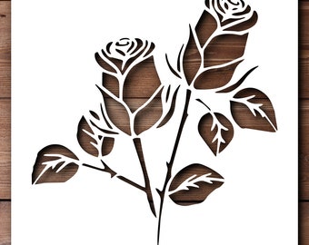 Big Flower Stencil A4 A3 Size 190 Micron Mylar Petals Reusable Flexible ...
