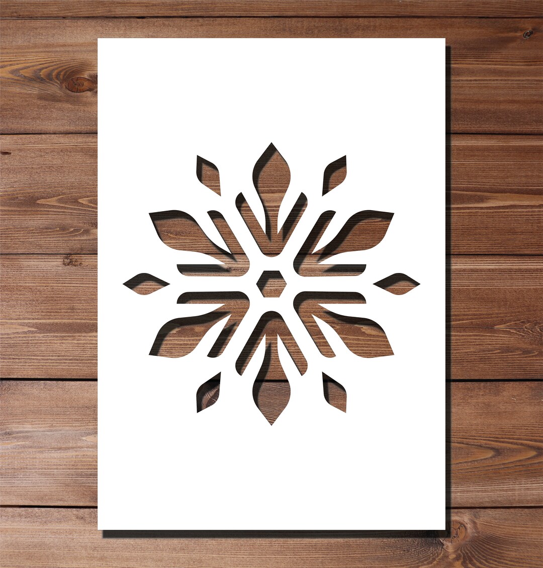 Snowflake Stencil A4 A3 Size 190 Micron Mylar Reusable Flexible Home ...
