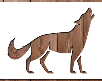 Pochoir loup A5 A4 A3 taille 190 microns Pochoir en mylar réutilisable Flexible décoration d'intérieur artisanat Zoo forêt animaux meubles tissu peinture murale