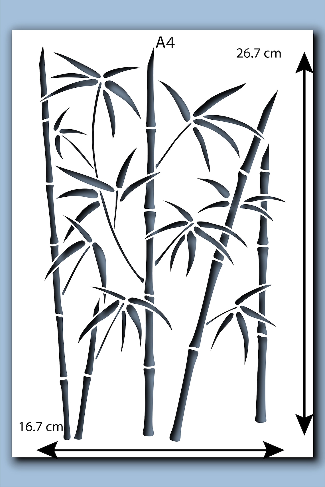 Bamboo Stencil A4 A3 Size - 190 Micron Mylar Reusable Flexible Home ...