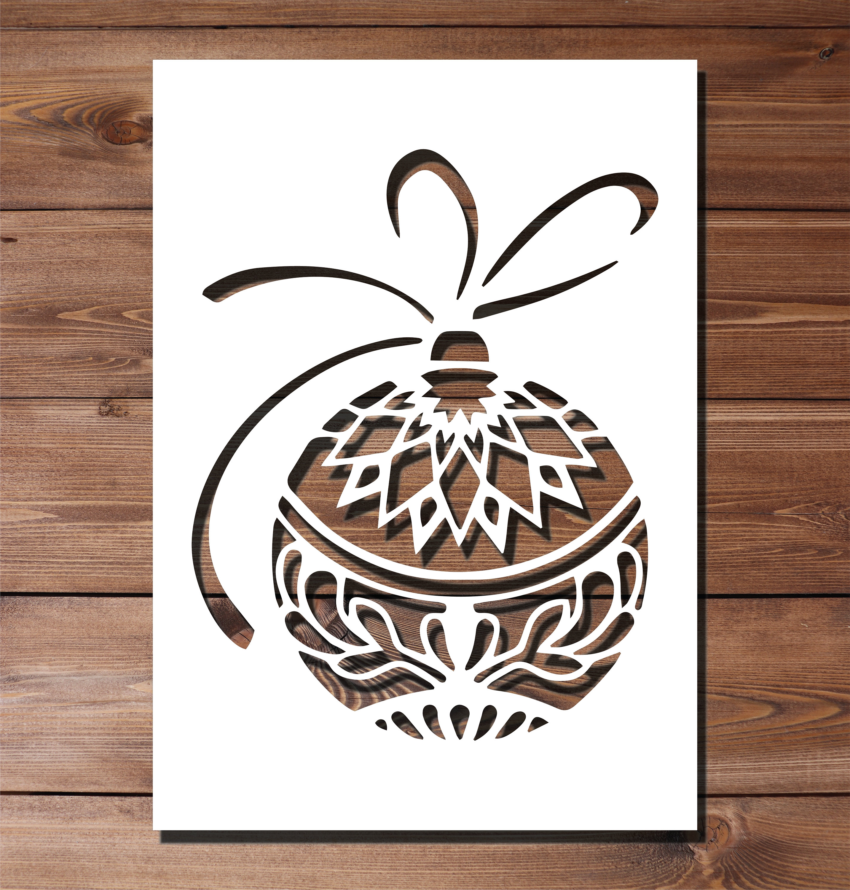 Bauble Stencil A4 A3 Size 190 Micron Mylar Reusable Flexible Home Decor ...