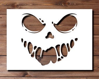 Scary Face Stencil A4 A3 Size 190 Micron Mylar Reusable Flexible Home Decor Craft Halloween Spooky Haunted House Wall Painting 1
