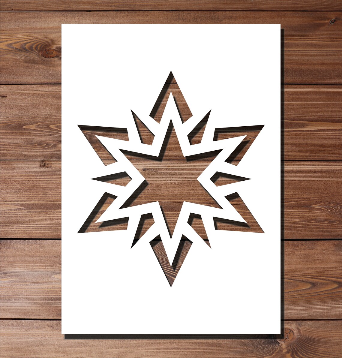 Nativity Star Stencil A4 A3 Size 190 Micron Mylar Reusable