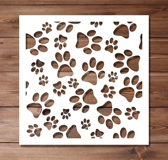 Reusable Dog Paw Stencil For Painting - Small & Large Sizes For Walls, Crafts, Wood Signs - View #14