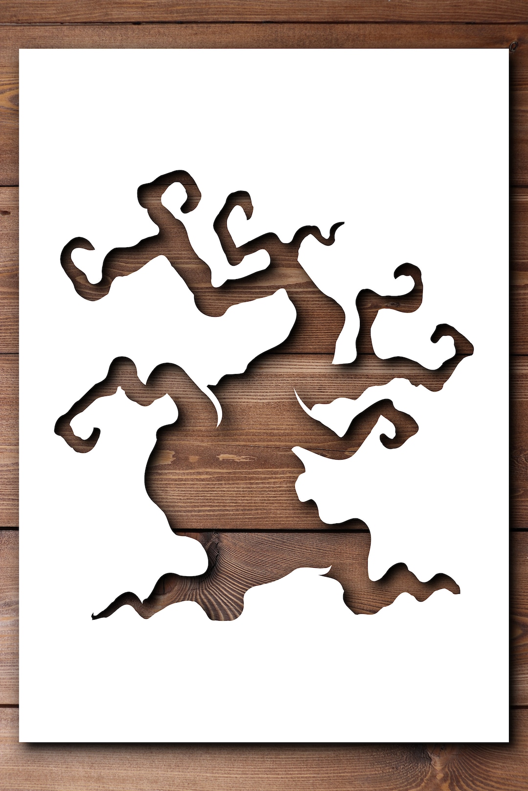 Halloween Scary Tree Stencil 1 A4 A3 Size 190 Micron Mylar Reusable